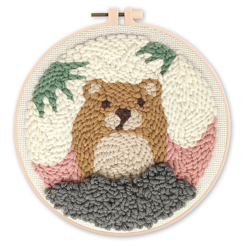 Punch Needle 20 x 20 cm Kleiner Bär - Kidis Art