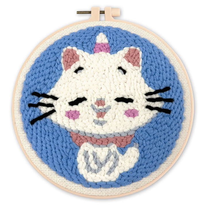 Punch Needle 20 x 20 cm Einhornkatze