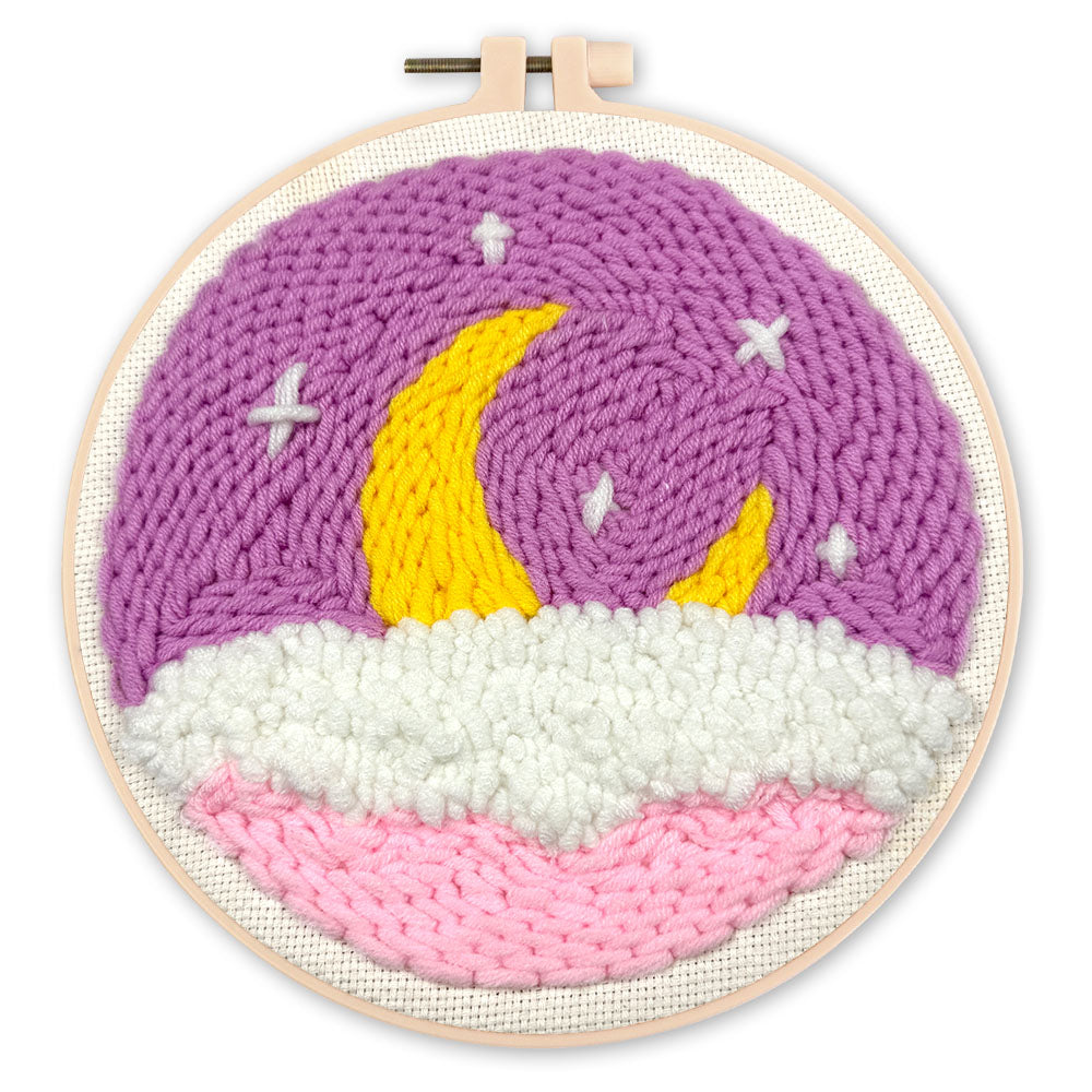 Punch Needle 20 x 20 cm Lila Himmel - Kidis Art