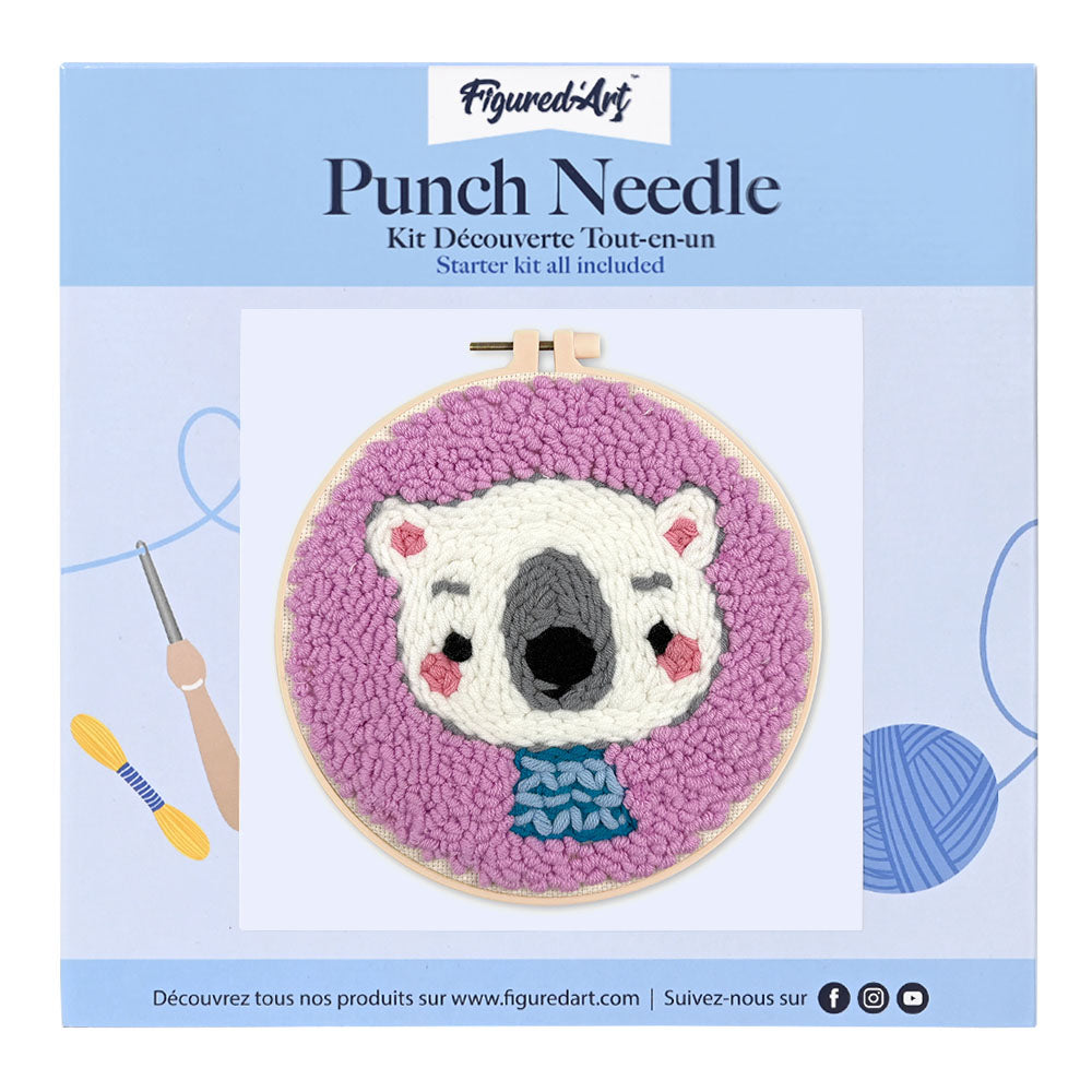Punch Needle 20 x 20 cm Niedlicher Koala - Kidis Art