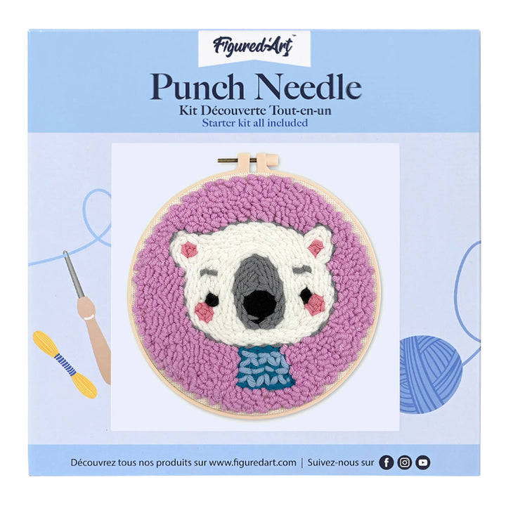 Punch Needle 20 x 20 cm Niedlicher Koala