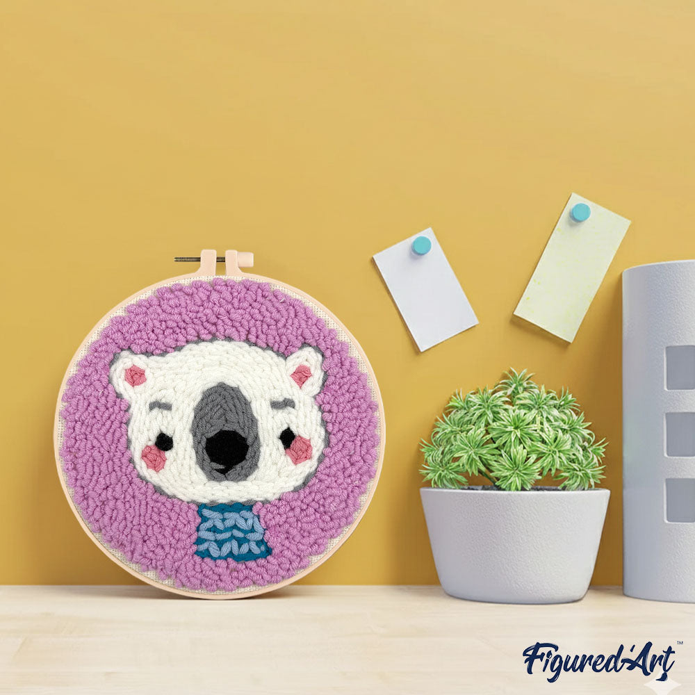 Punch Needle 20 x 20 cm Niedlicher Koala