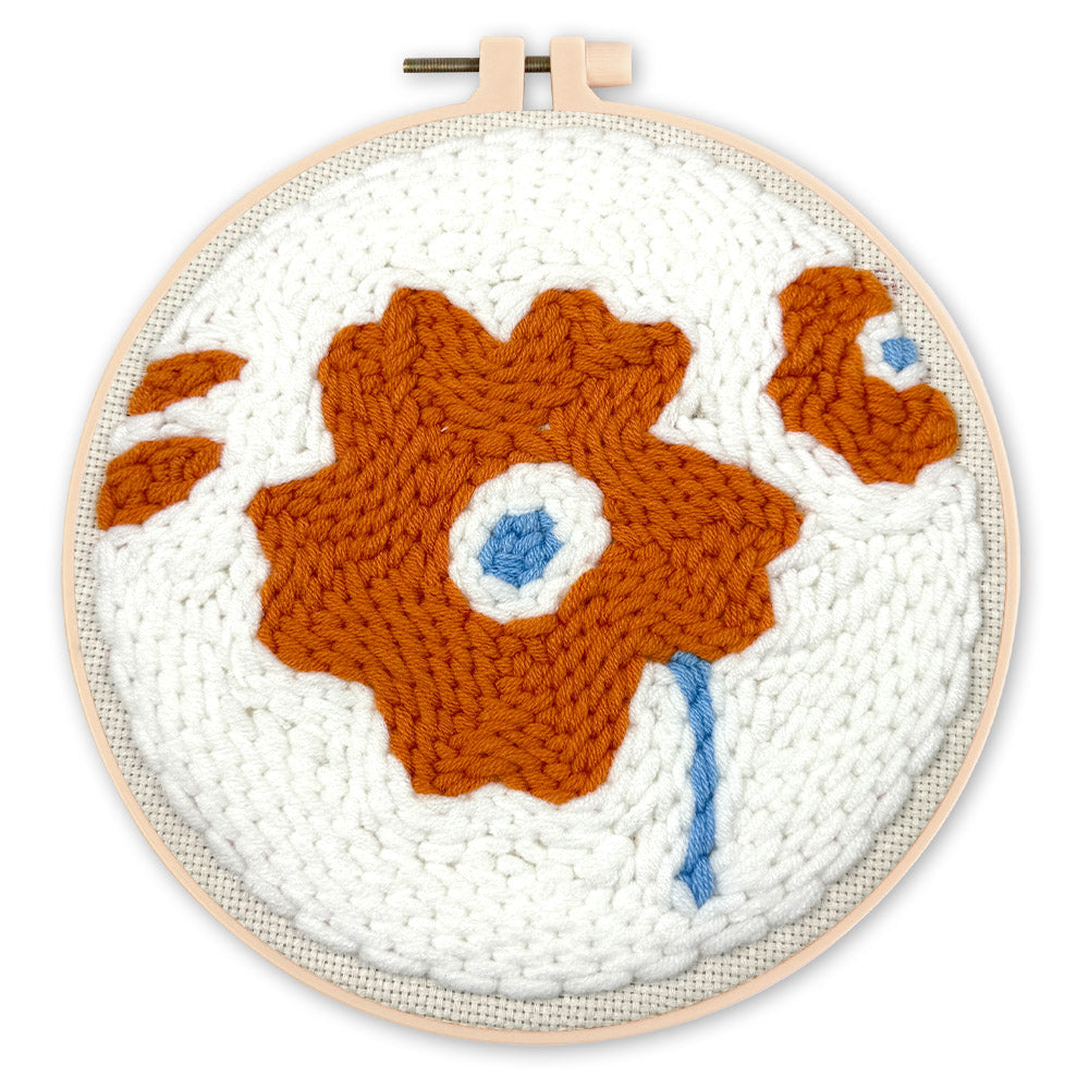 Punch Needle 20 x 20 cm Braune Mohnblume - Kidis Art