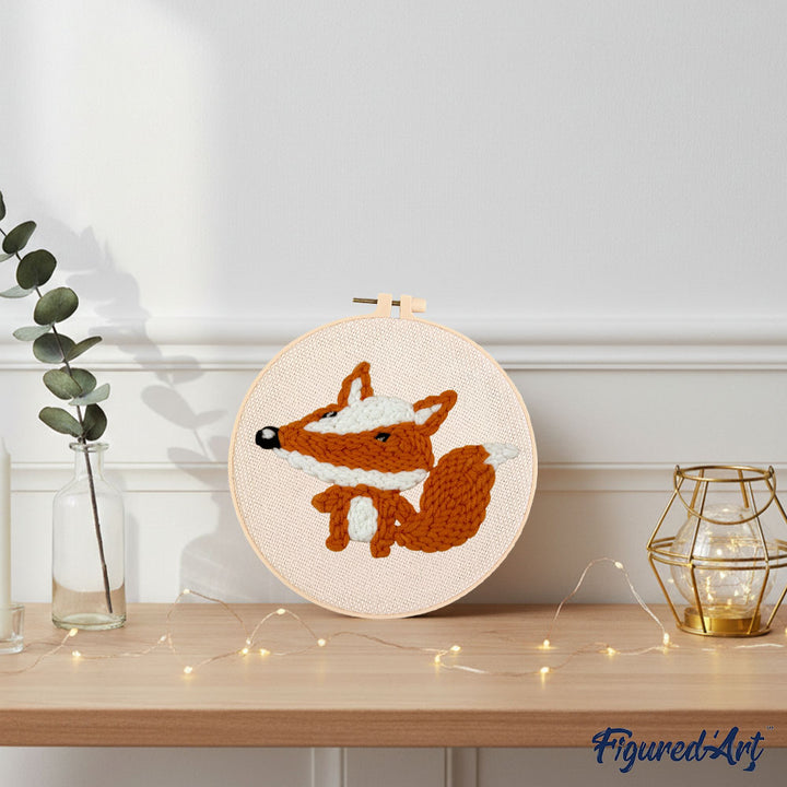 Punch Needle 20 x 20 cm  Niedlicher Fuchs