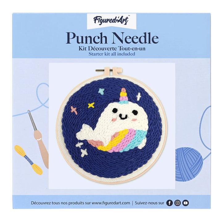 Punch Needle 20 x 20 cm Einhornwal 