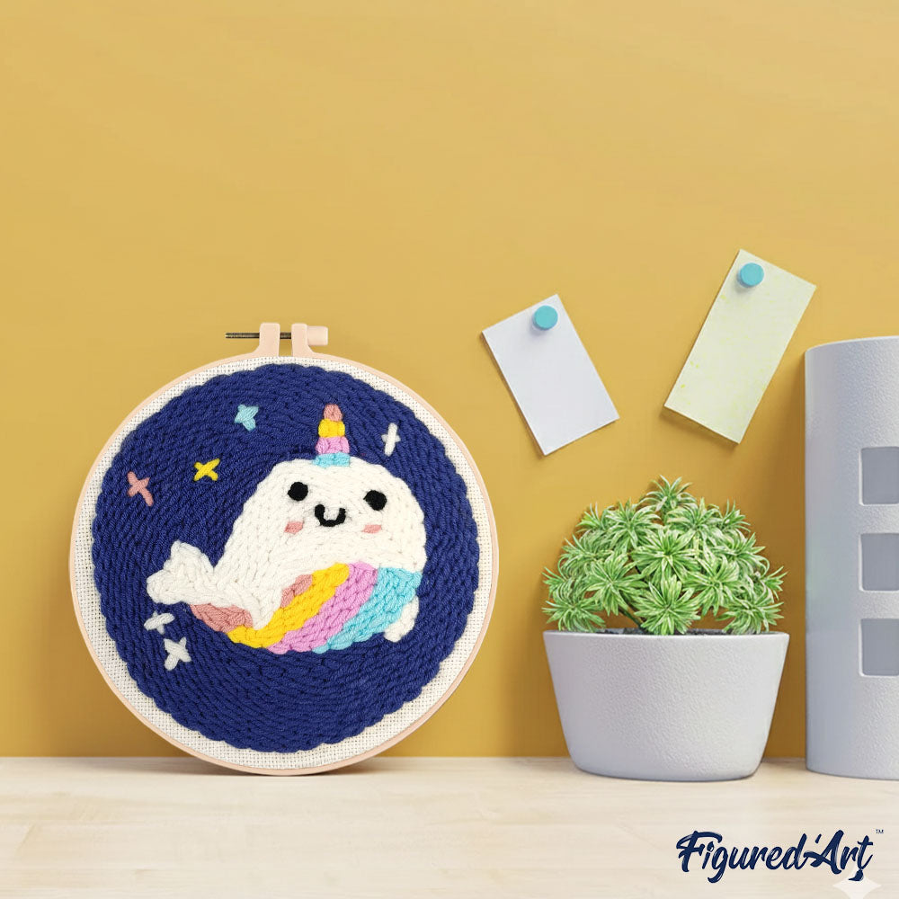 Punch Needle 20 x 20 cm Einhornwal 