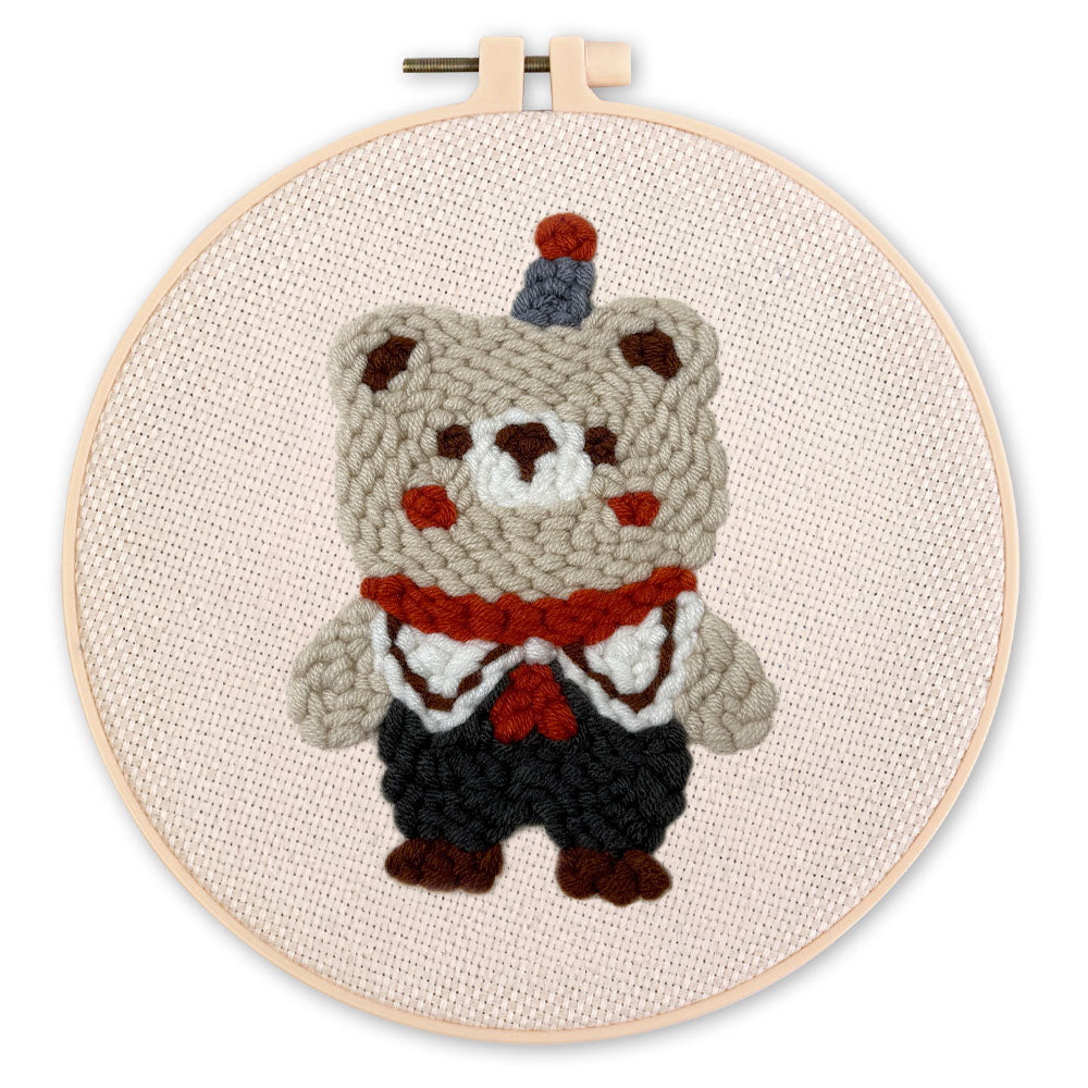 Punch Needle 20 x 20 cm Zirkusbär - Kidis Art