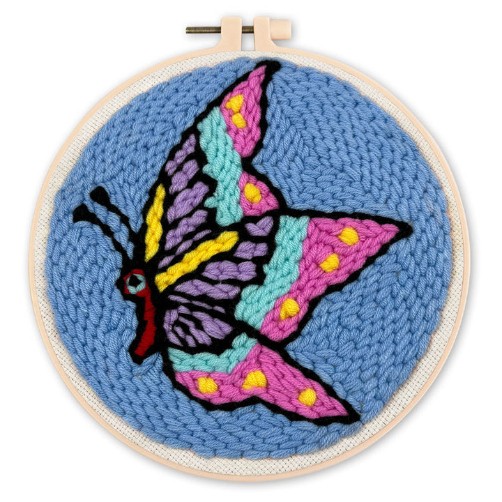 Punch Needle 20 x 20 cm Schmetterling 