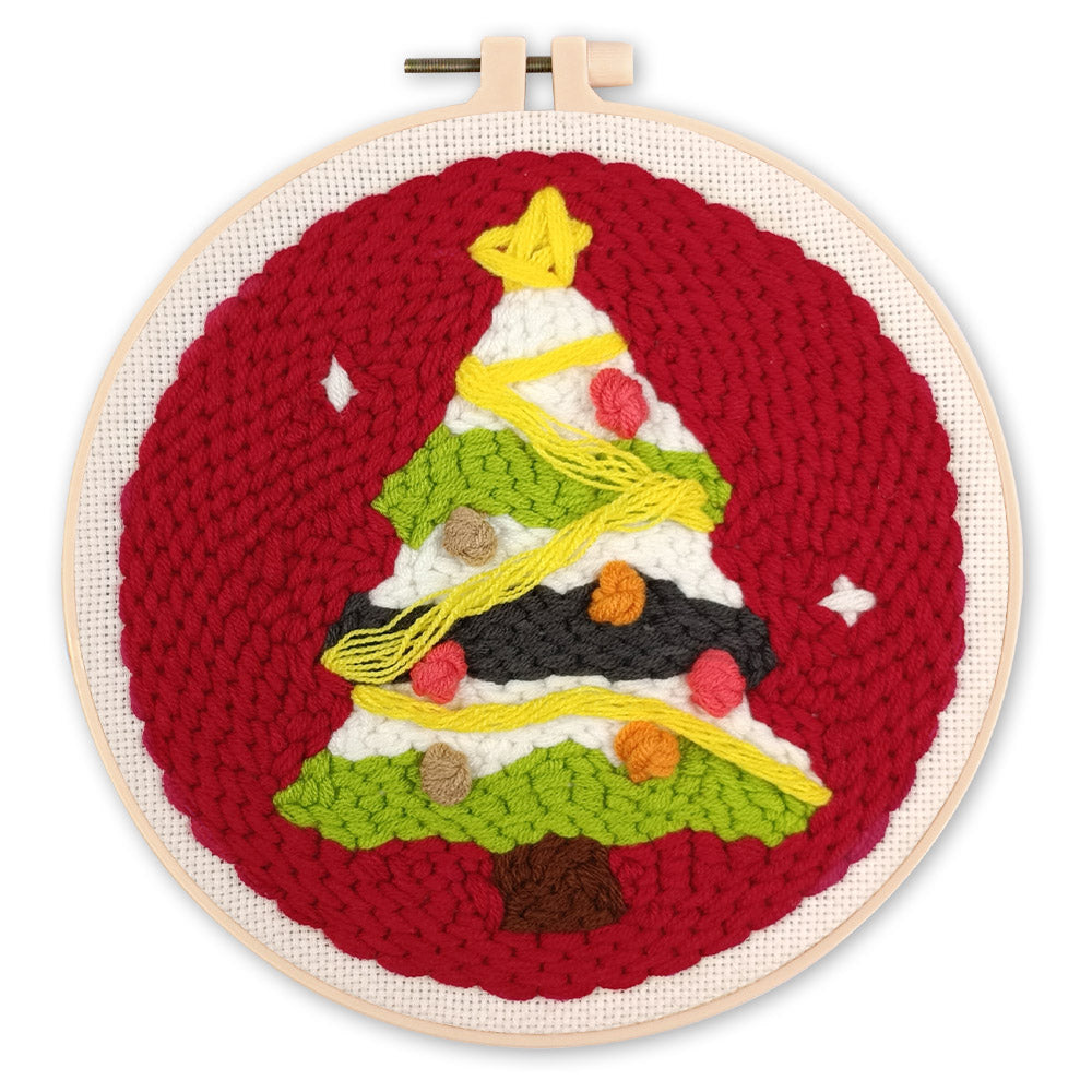 Punch Needle 20 x 20 cm Weihnachtsbaum 3