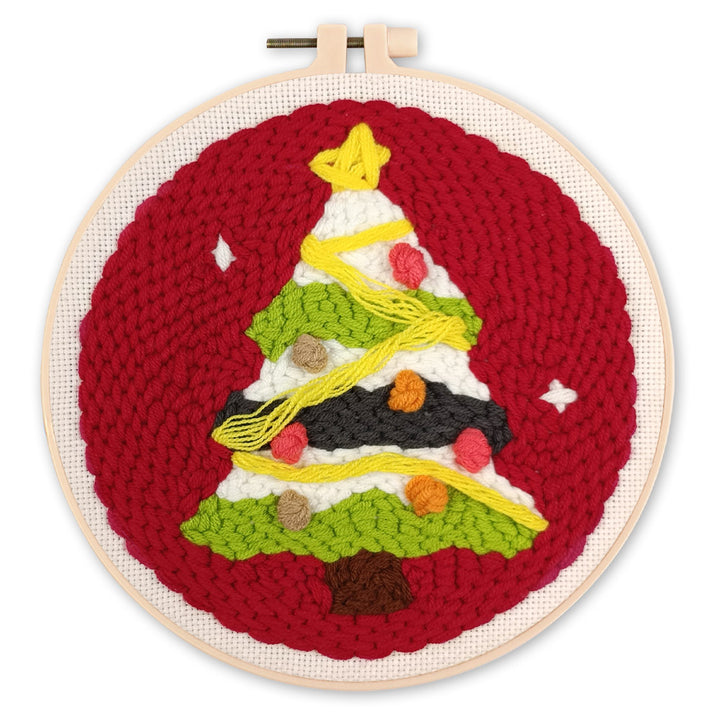 Punch Needle 20 x 20 cm Weihnachtsbaum 3