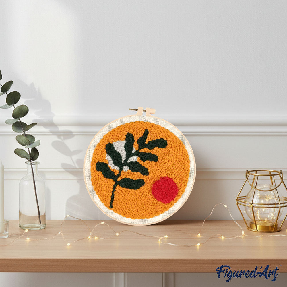 Punch Needle 20 x 20 cm Botanic Abstrait 1