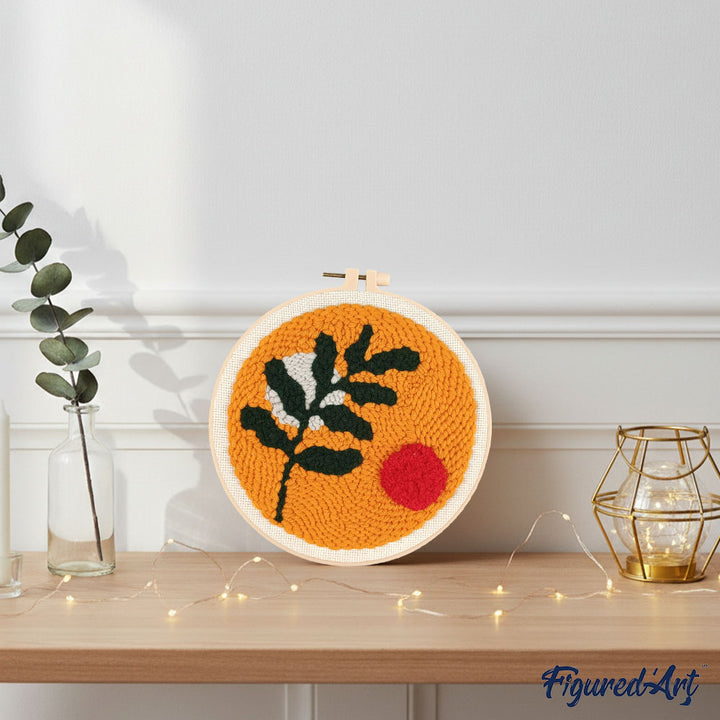 Punch Needle 20 x 20 cm Botanic Abstrait 1