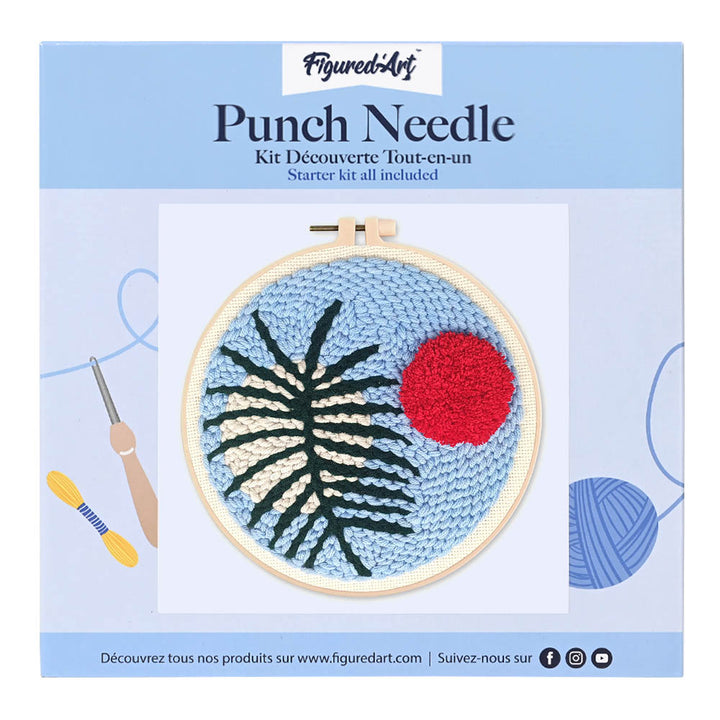 Punch Needle 20 x 20 cm Botanic Abstrait 2