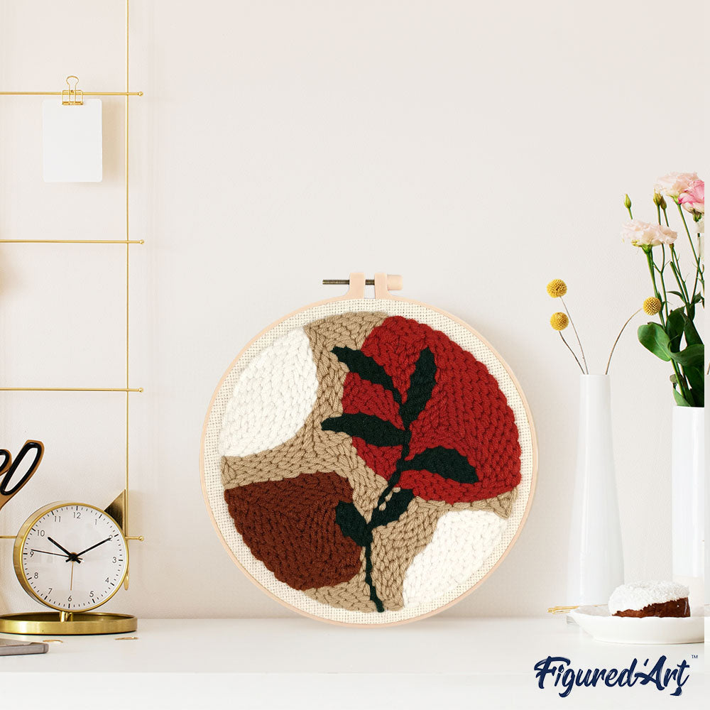 Punch Needle 20 x 20 cm Botanic Abstrait 3