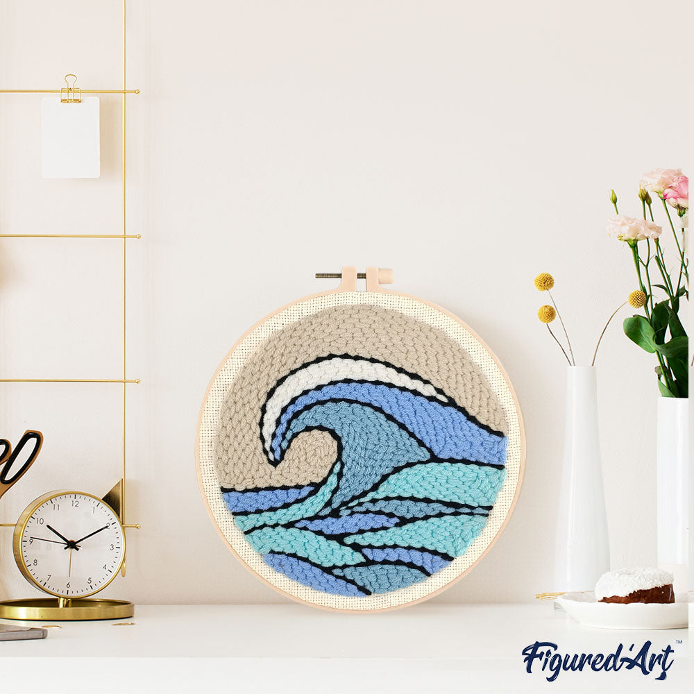 Punch Needle 20 x 20 cm Große Welle