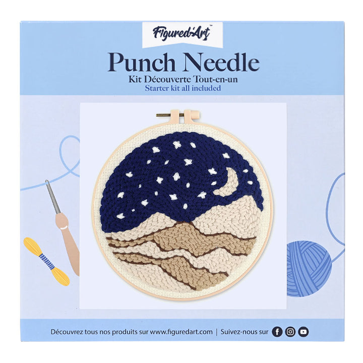 Punch Needle 20 x 20 cm Nacht in der Wüste