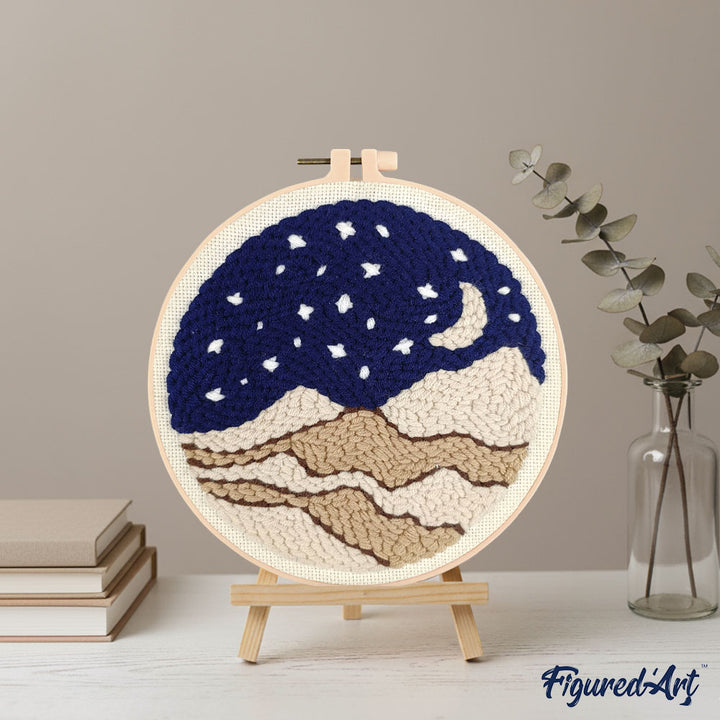 Punch Needle 20 x 20 cm Nacht in der Wüste