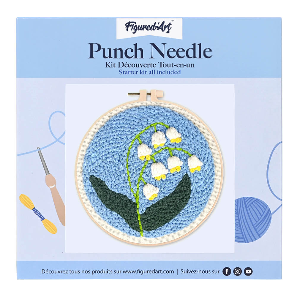 Punch Needle 20 x 20 cm Maiglöckchen - Kidis Art