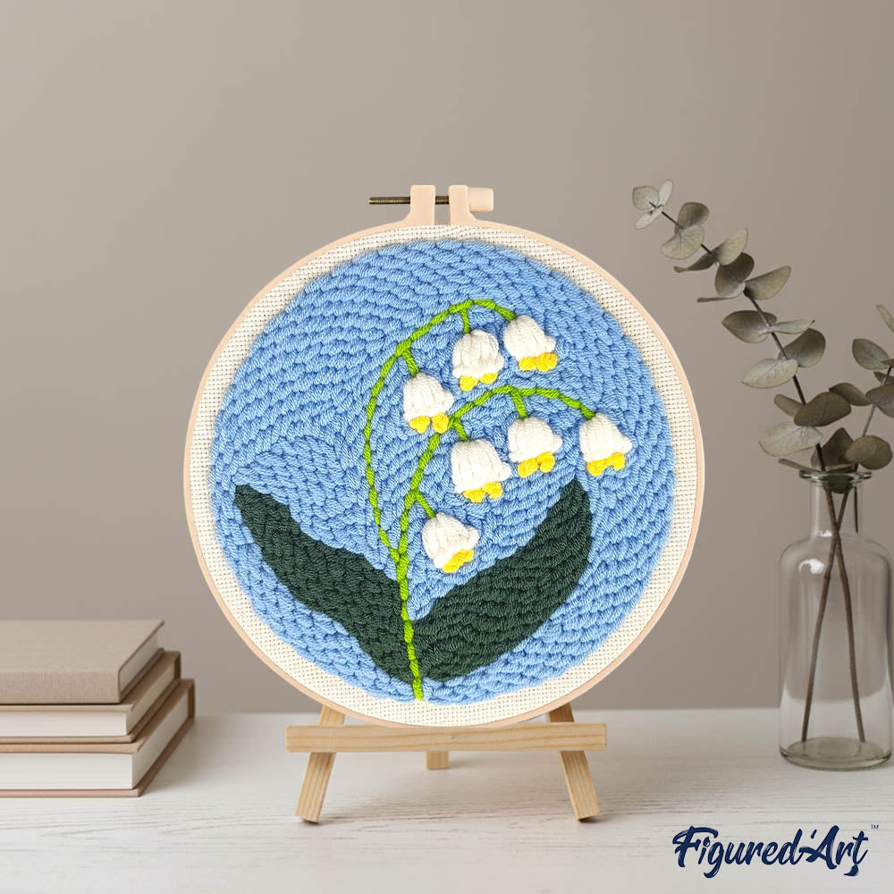 Punch Needle 20 x 20 cm Maiglöckchen - Kidis Art