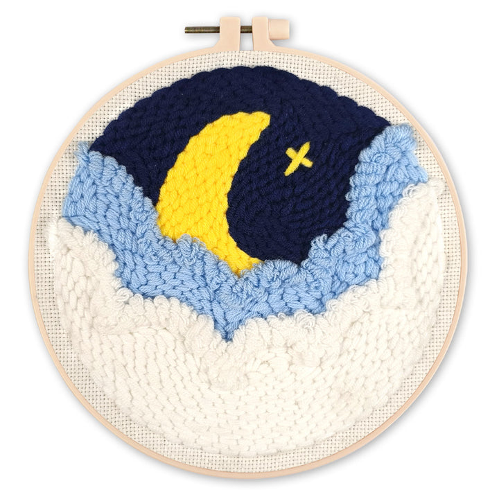 Punch Needle 20 x 20 cm Verborgener Mond