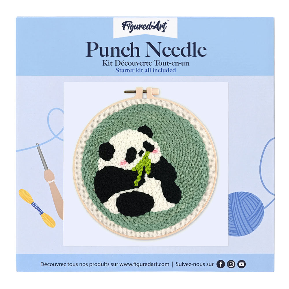 Punch Needle 20 x 20 cm Panda 2 - Kidis Art
