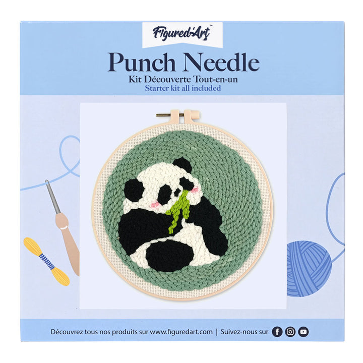 Punch Needle 20 x 20 cm Panda 2