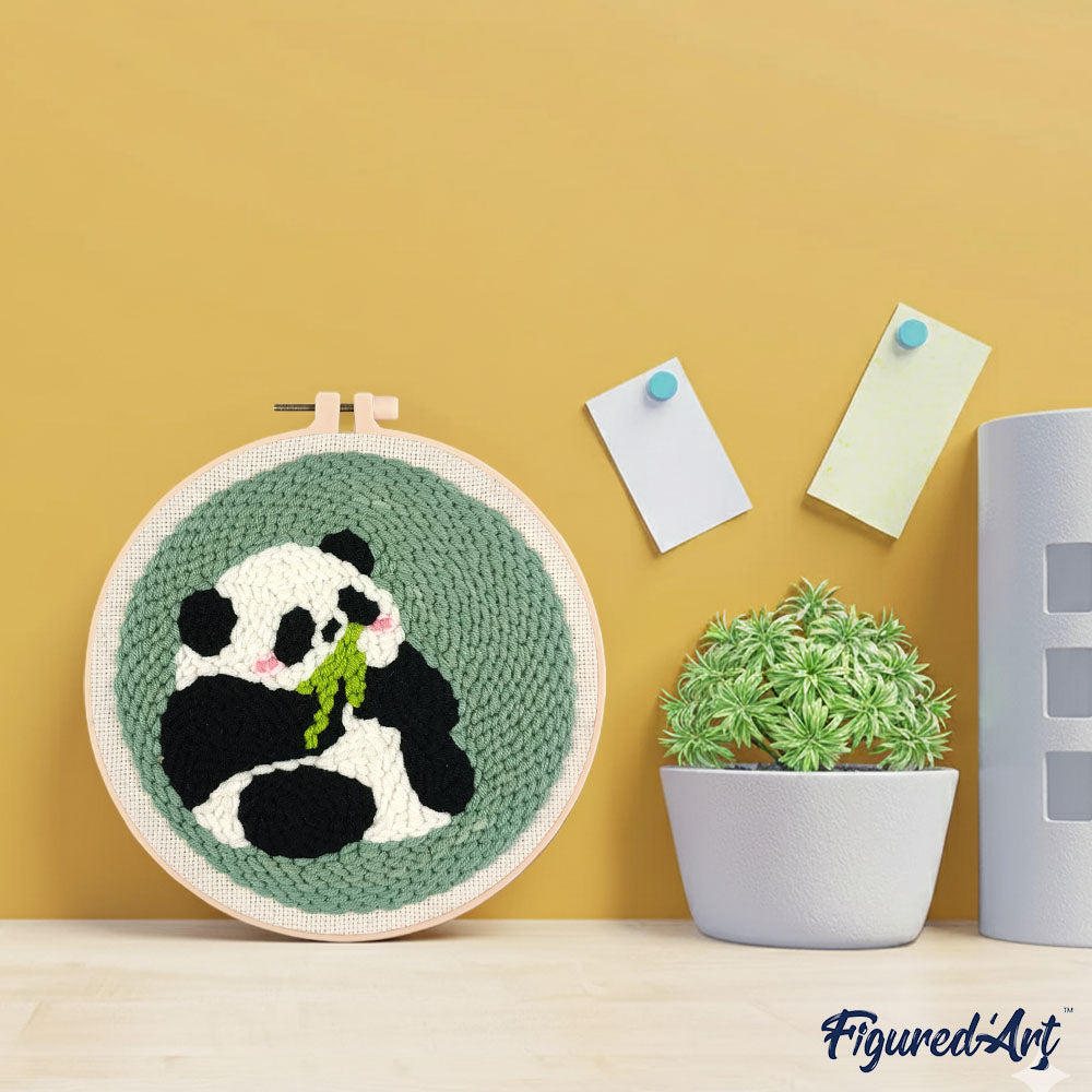 Punch Needle 20 x 20 cm Panda 2 - Kidis Art