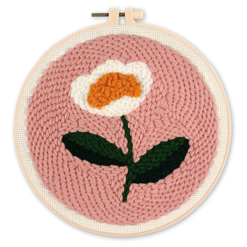 Punch Needle 20 x 20 cm Eine Margerite