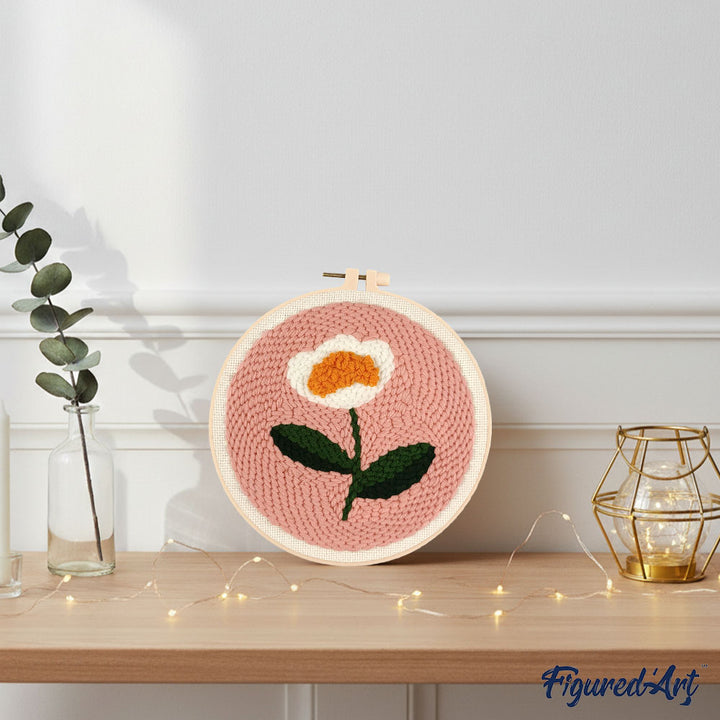 Punch Needle 20 x 20 cm Eine Margerite