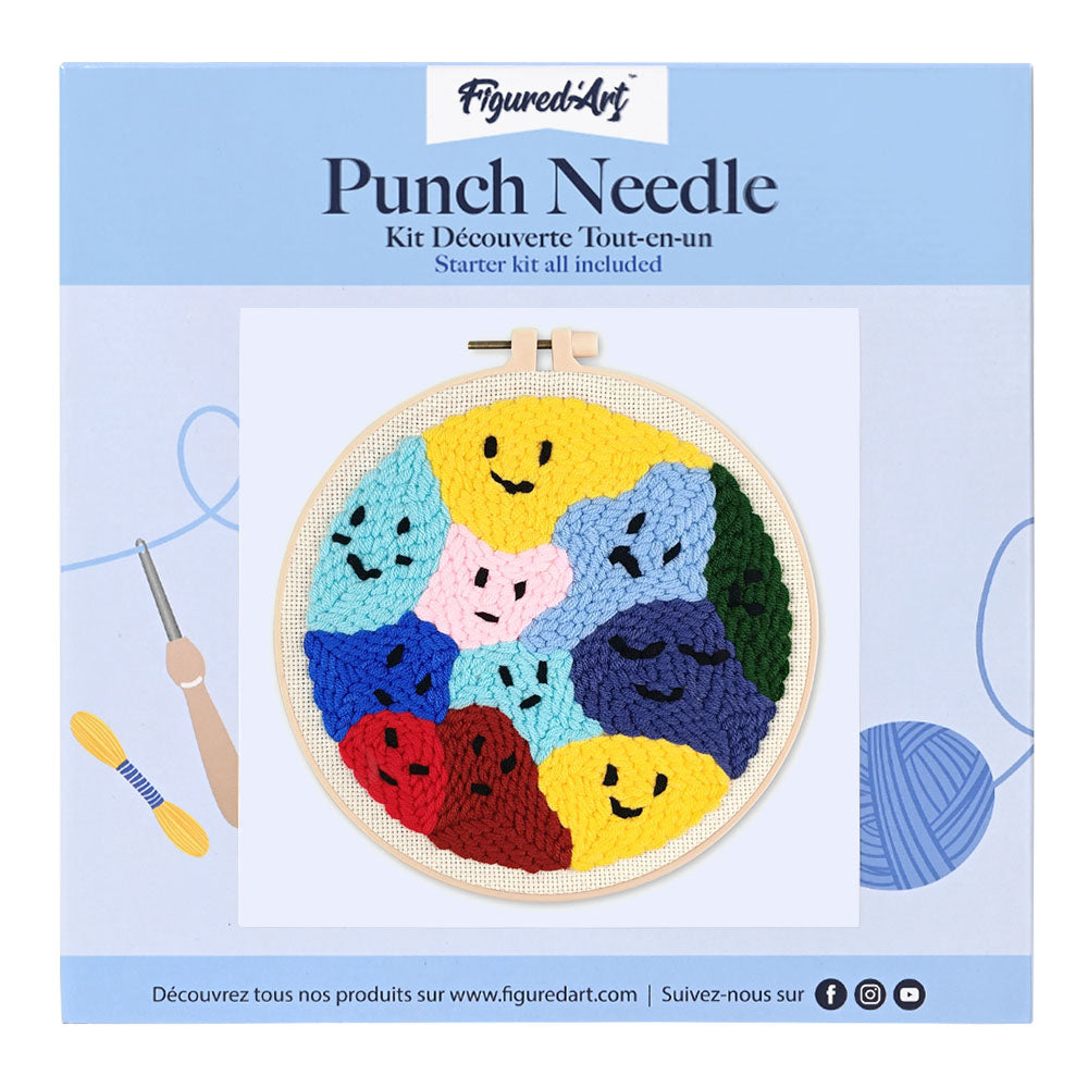 Punch Needle 20 x 20 cm Stimmungen - Kidis Art