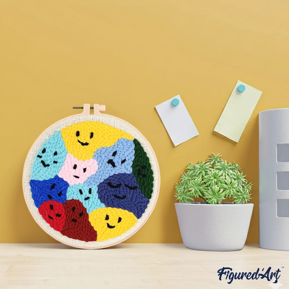 Punch Needle 20 x 20 cm Stimmungen 