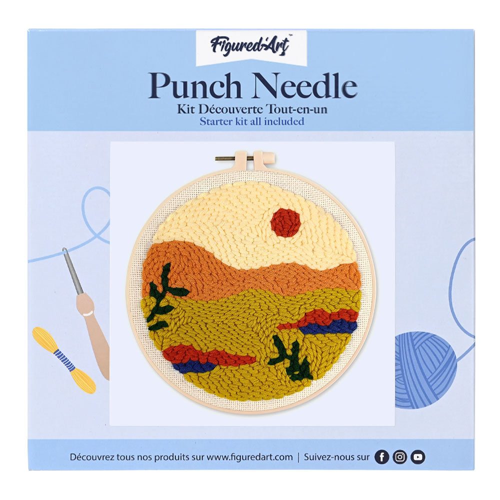 Punch Needle 20 x 20 cm Goldene Wüste