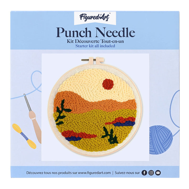 Punch Needle 20 x 20 cm Goldene Wüste