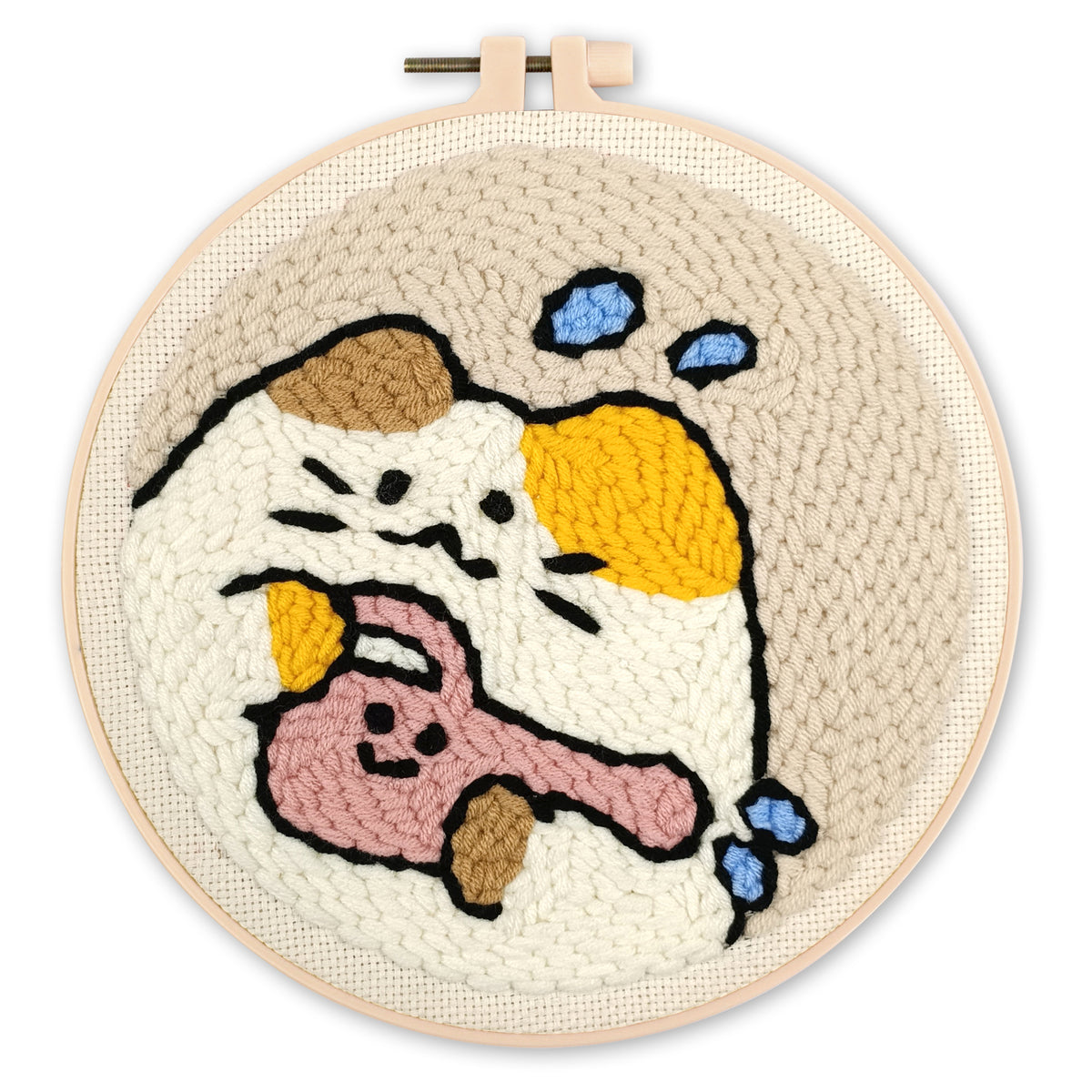 Punch Needle 20 x 20 cm Gärtnerkatze - Kidis Art