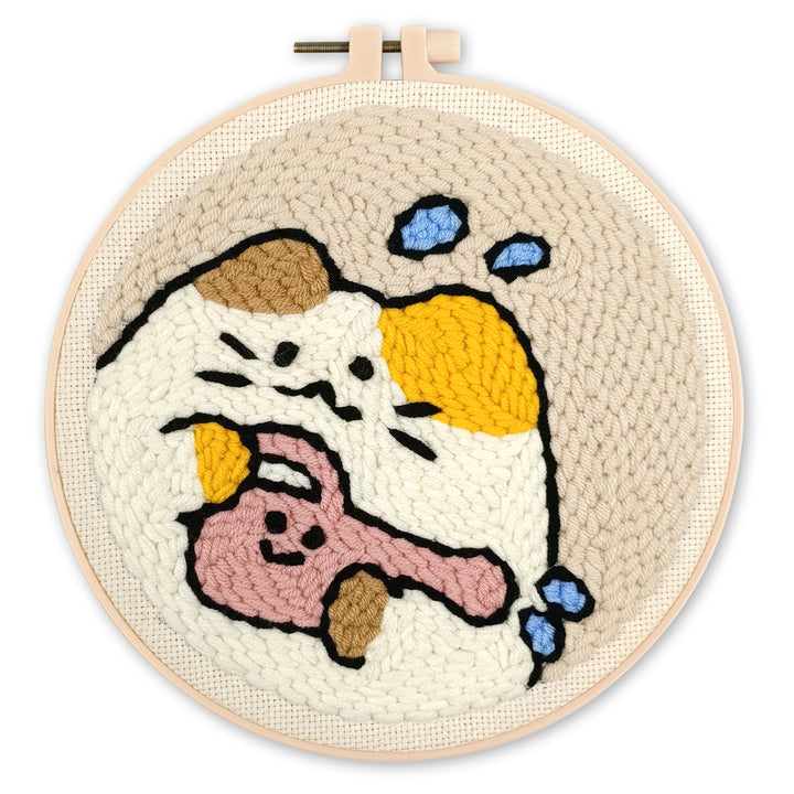 Punch Needle 20 x 20 cm Gärtnerkatze