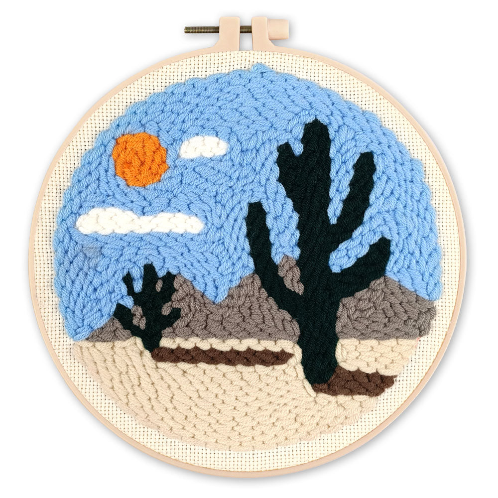 Punch Needle 20 x 20 cm Nachmittag in der Wüste - Kidis Art