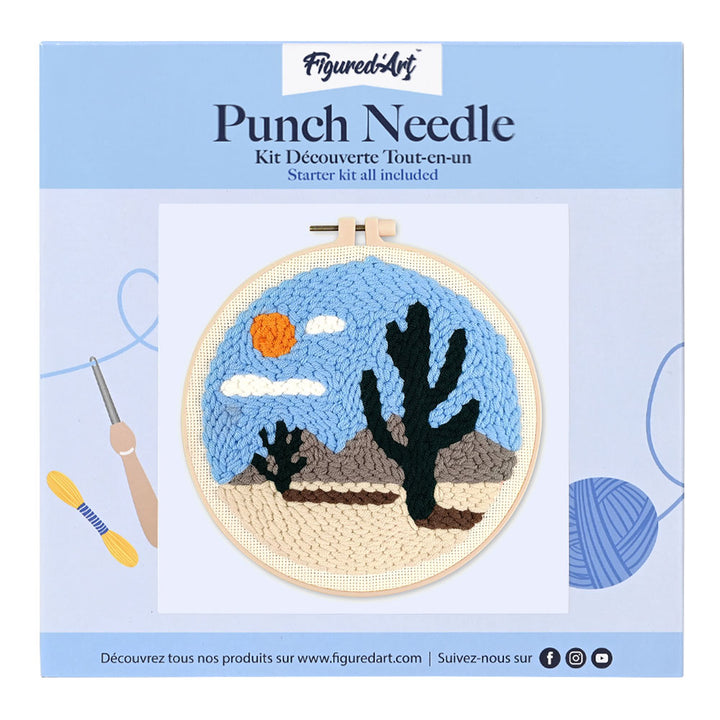 Punch Needle 20 x 20 cm Nachmittag in der Wüste