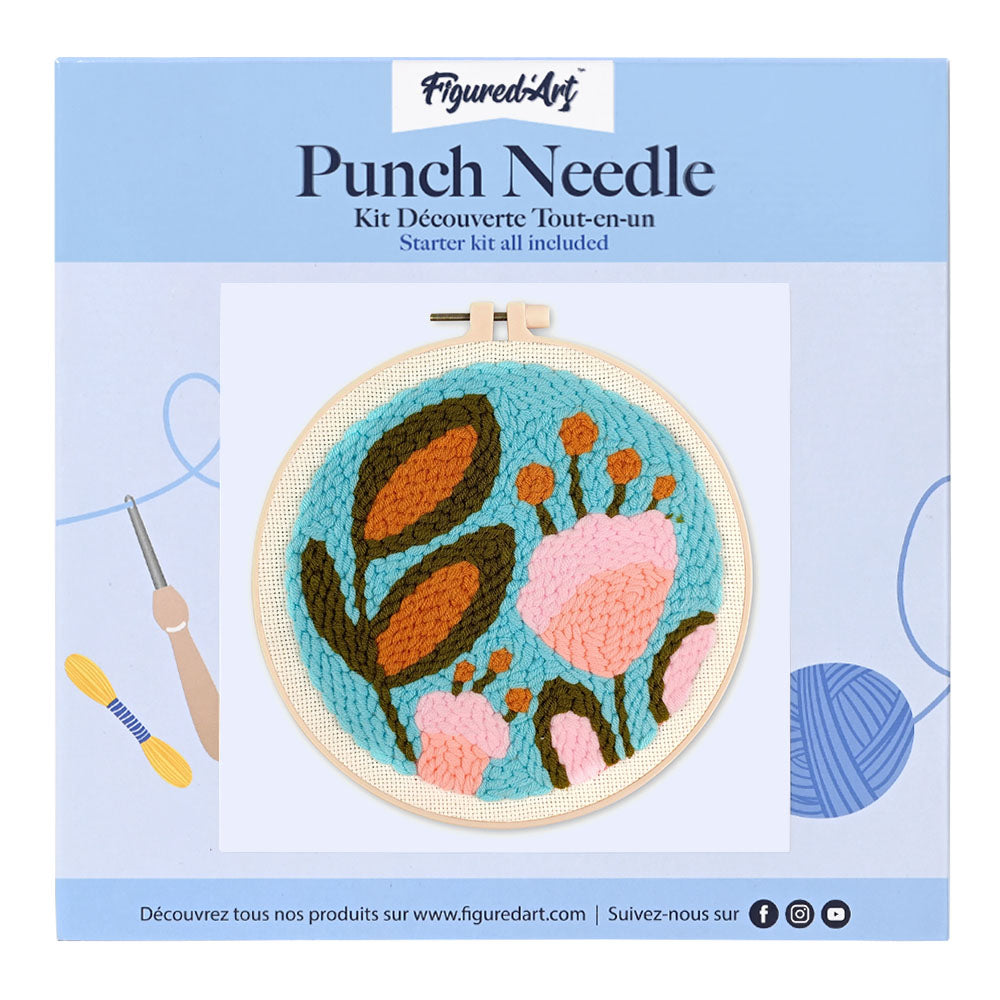 Punch Needle 20 x 20 cm Wildblumen Größe