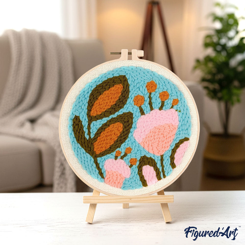 Punch Needle 20 x 20 cm Wildblumen Größe