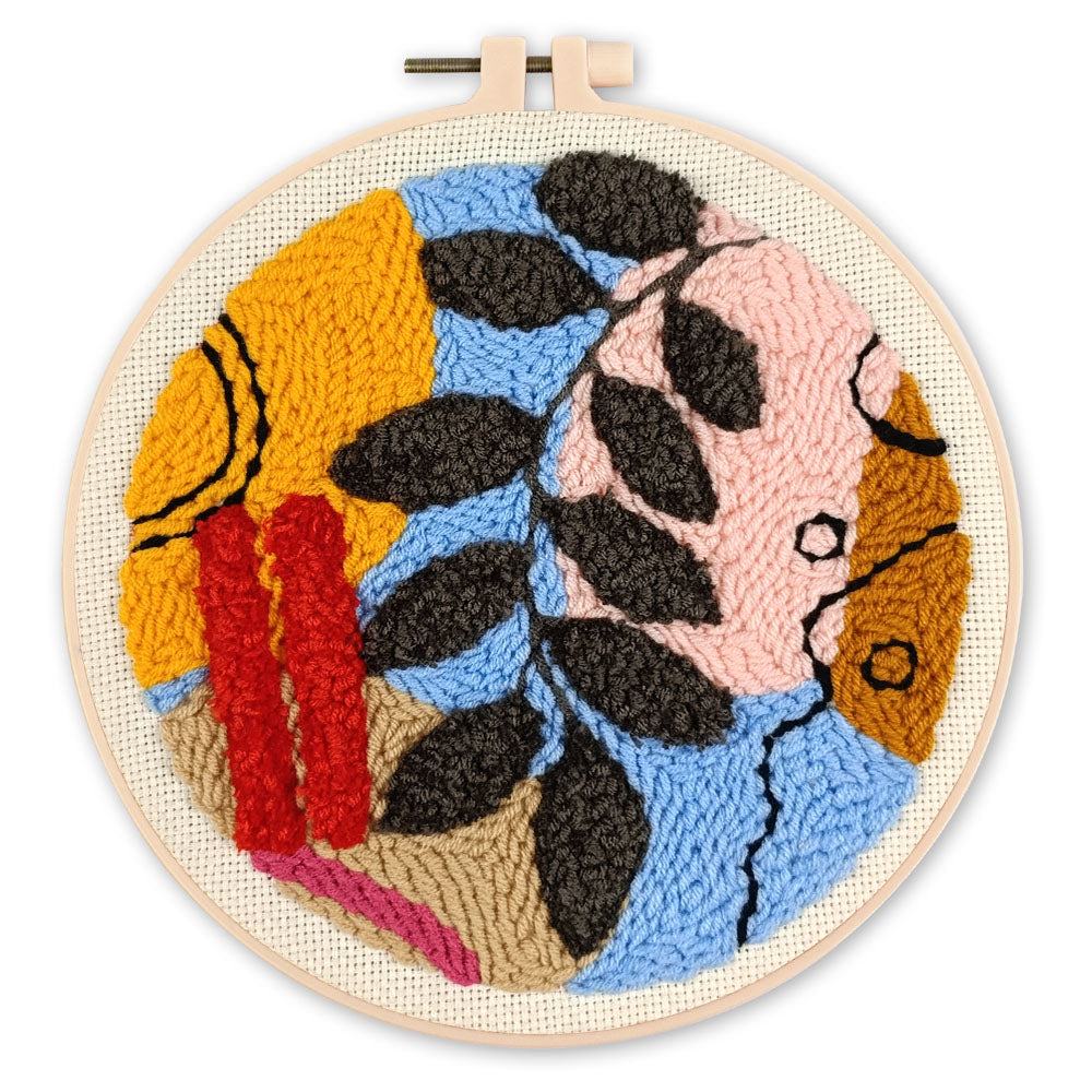 Punch Needle 20 x 20 cm Botanisch abstrakt 4