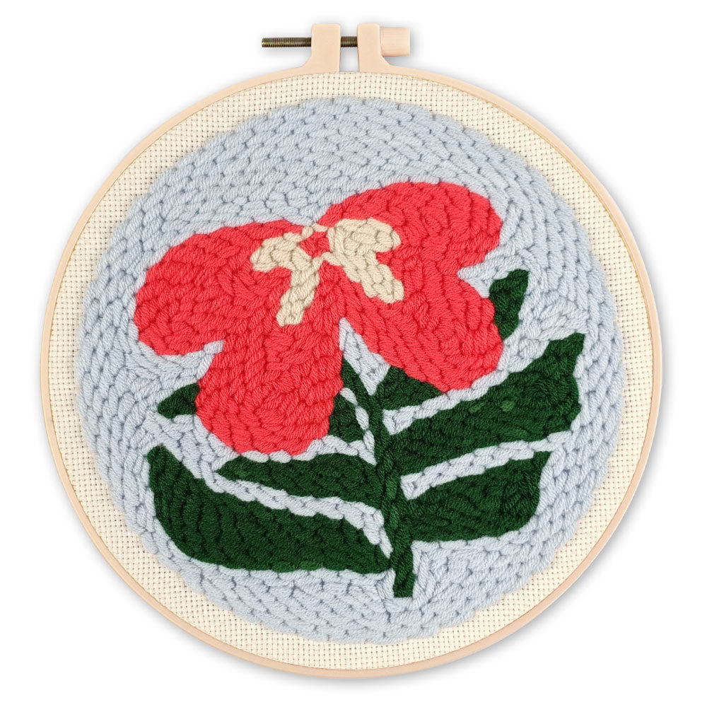 Punch Needle 20 x 20 cm Hibiskus - Kidis Art