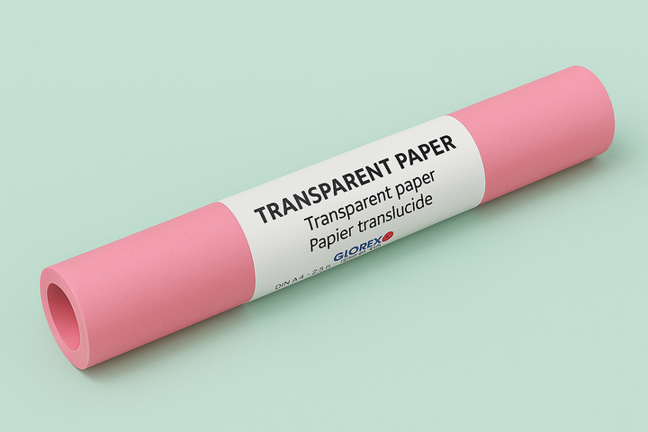 Transparentpapier rosa 1 Rolle - Kidis Art