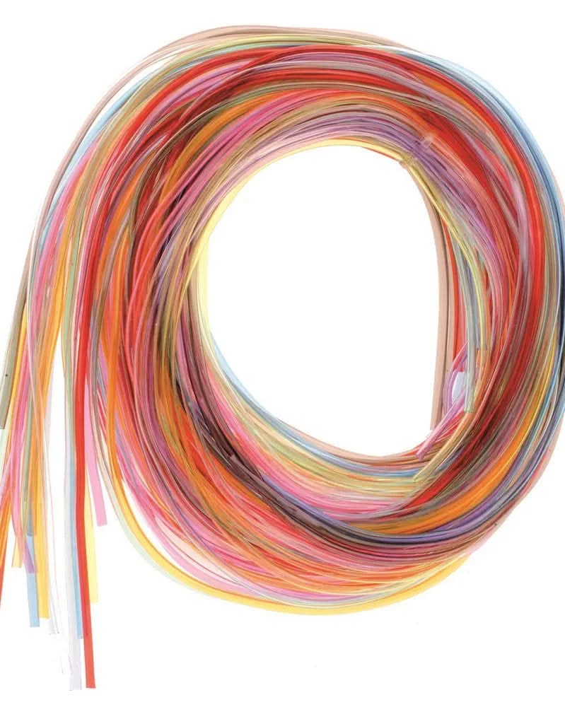 Colour Strips transparent 20Stk 100cm lang, 10 Fb. sortiert - Kidis Art