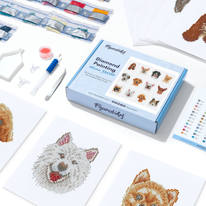 Mini-Serie Diamond Painting – Hunde - Kidis Art