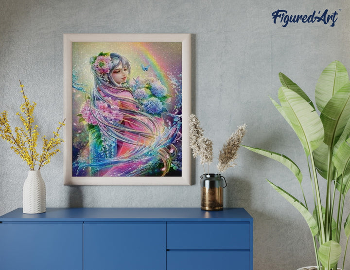 Diamond Painting 40x50 gerollte Leinwand Figured’Art Bunte Frau - Kidis Art