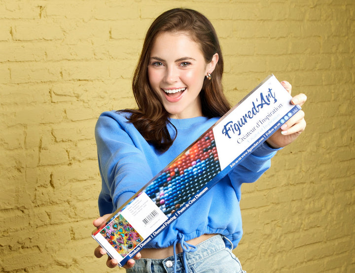 Diamond Painting 40x50 gerollte Leinwand Figured’Art Herzen - Kidis Art