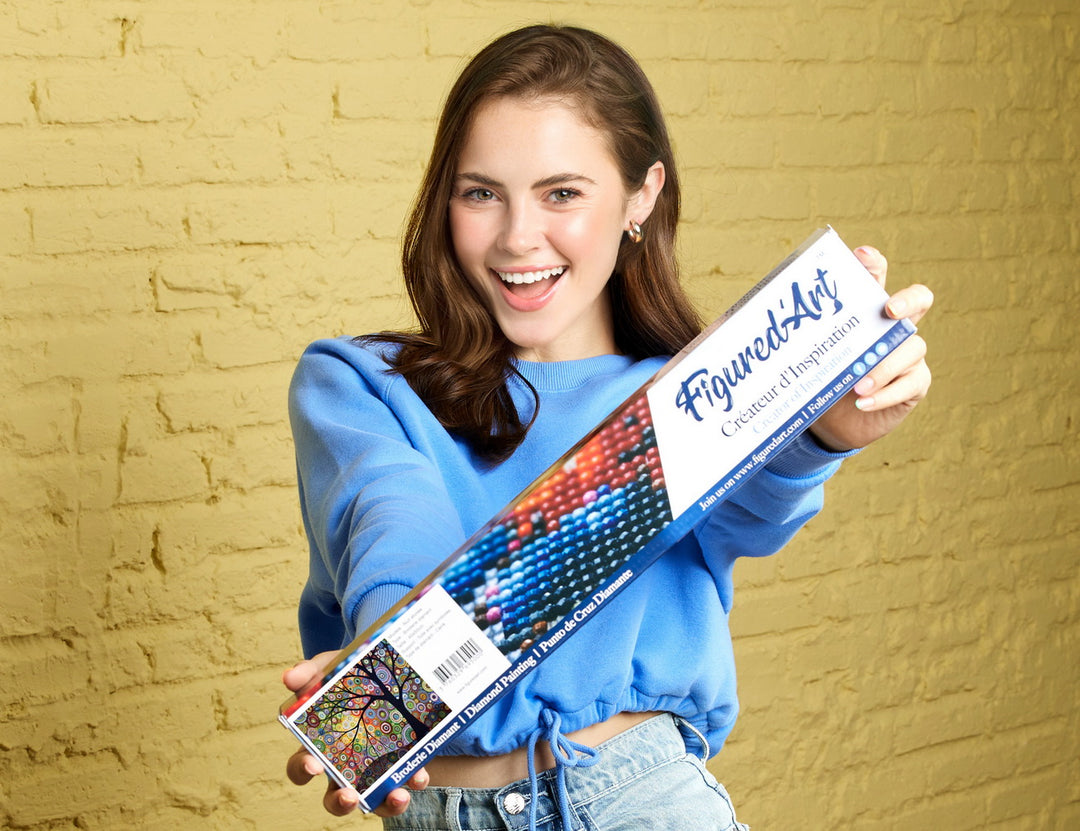 Diamond Painting 40x50 gerollte Leinwand Figured’Art Baum des Lebens 2 - Kidis Art