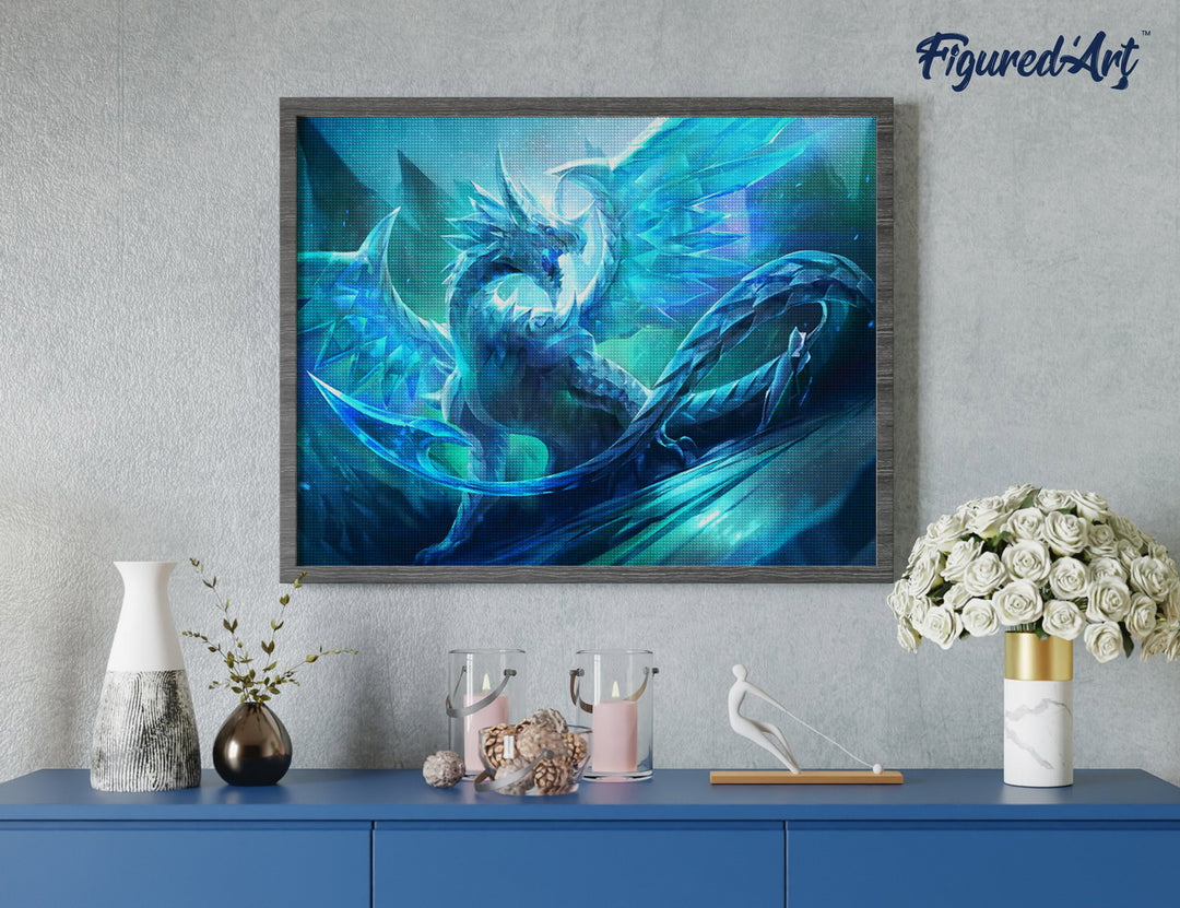 Diamond Painting 40x50 gerollte Leinwand Figured’Art Drachen - Kidis Art