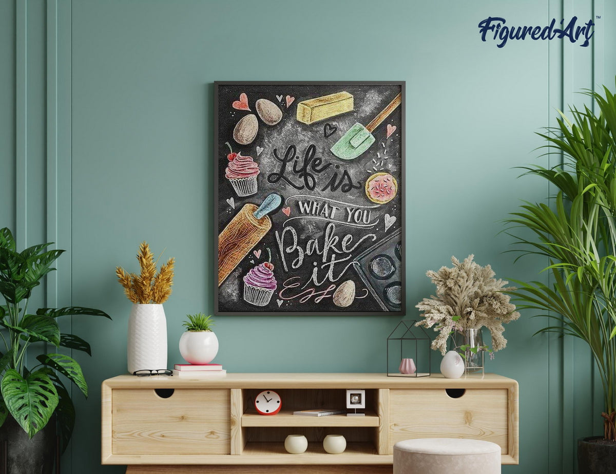 Diamond Painting 40x50 gerollte Leinwand Figured’Art Bake it - Kidis Art