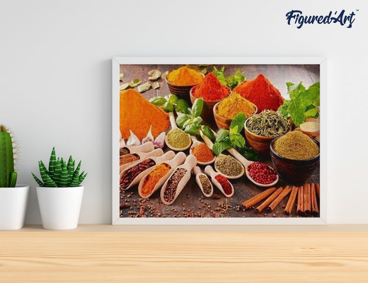 Diamond Painting 40x50 gerollte Leinwand Figured’Art Gewürze - Kidis Art
